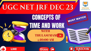 Time and Work Aptitude-Mathematical Reasoning - Day 2 | UGC NET Paper 1 Mathematical Reasoning