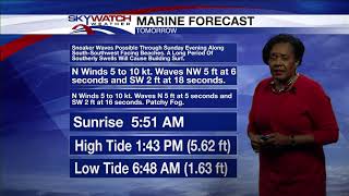 Sneaker waves possible through sunday evening along south-southwest
facing beaches. a long period of southerly swells will cause building
surf. don't be caug...
