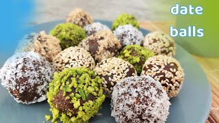 Energy Date Balls | No Bake Recipe | healthy and tasty date truffle