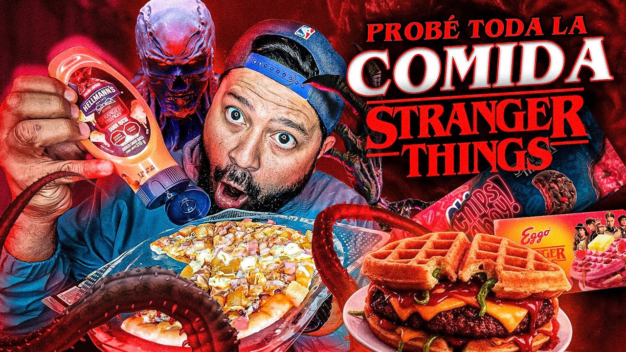 🔥Probé La COMIDA MÁS RARA de STRANGER THINGS😱 | POLLO KFC HAMBURGUESA Y PIZZA