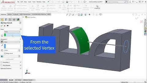 SolidWorks Extruded Boss/Base Feature - Start Conditions (No Audio)