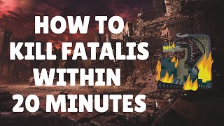 How to Kill Fatalis Within 20 Minutes Fatalis Solo Guide MHW:ICEBORNE