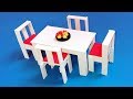 Como hacer muebles en miniatura para casa de muñecas. Mesa y sillas