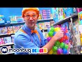 BLIPPI Learns Colors at a Toy Store! | ABC 123 Moonbug Kids | Educational Videos