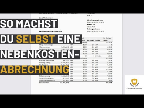 So erstellst du eine Nebenkostenabrechnung (Excel Vorlage)