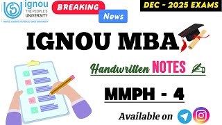 MMPH -04 IGNOU MBA Handwritten Notes | Easy & Simple Language | Full Syllabus Explained | Gyan Gate