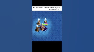 Max Power PEKKA vs Hidden & Mega Tesla – Ultimate clash! #clashofclans #shorts