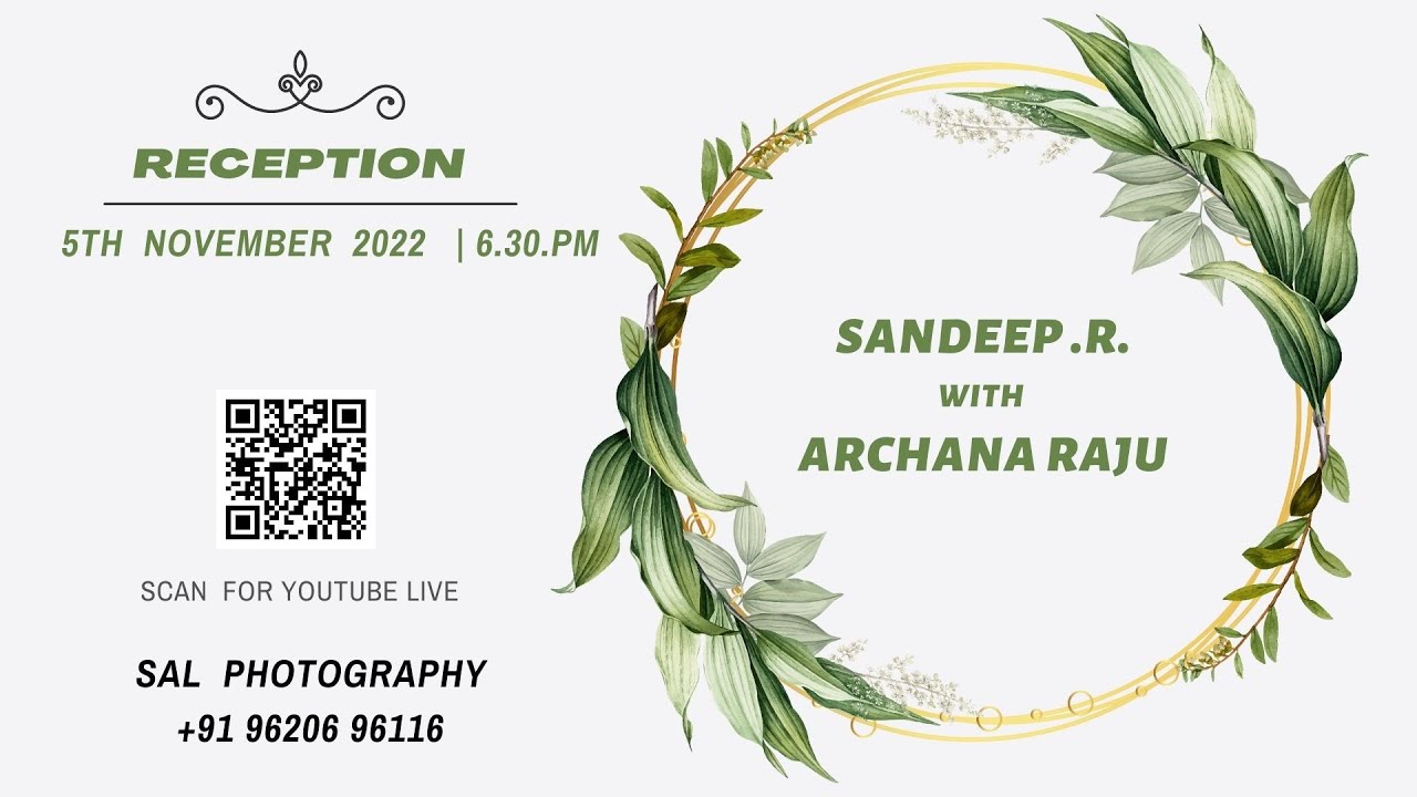 Sandeep .R. With Archana Raju | Reception - YouTube