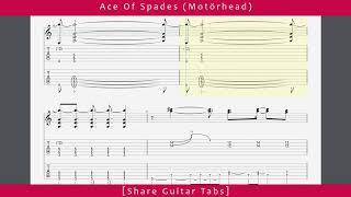[Share Guitar Tabs] Ace Of Spades (Motörhead) HD 1080p