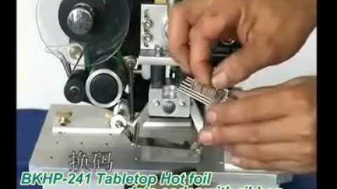 BKHP 241 Tabletop Hot foil date coder with ribbon,small date printer,expire date printer
