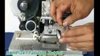 BKHP 241 Tabletop Hot foil date coder with ribbon,small date printer,expire date printer
