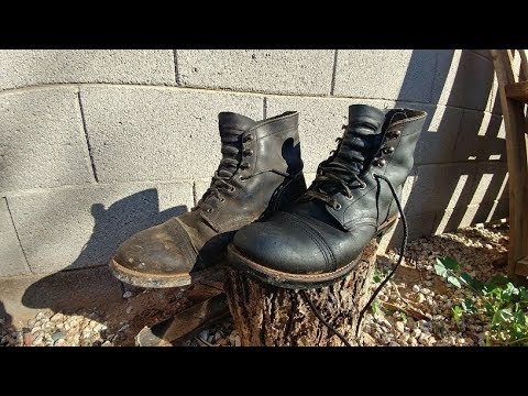 Red Wing Iron Ranger 8116 cleaning and oiling - YouTube