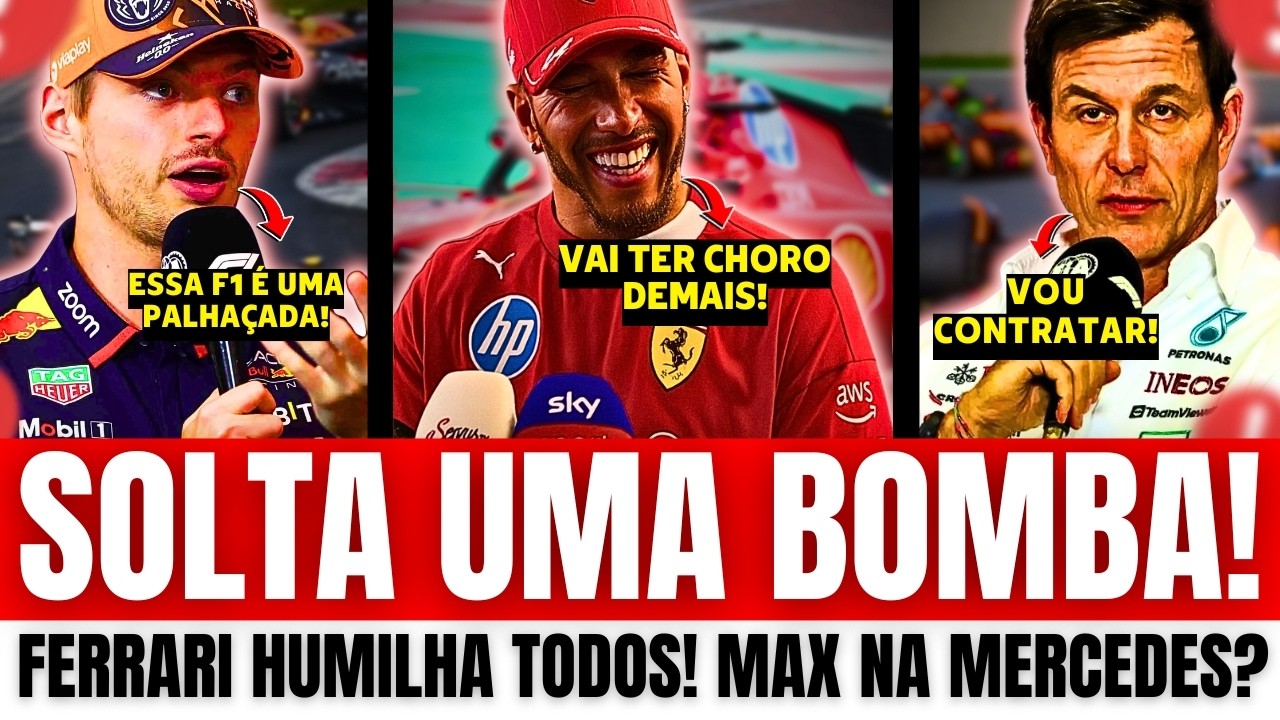 Lewis Hamilton BATE O MARTELO na Ferrari | Mercedes QUEBRA SILÊNCIO sobre Verstappen | Red Bull