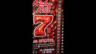 NEW Ruby Red 7's #1 Win up to $77,777! CALottery Ticket Scratchers