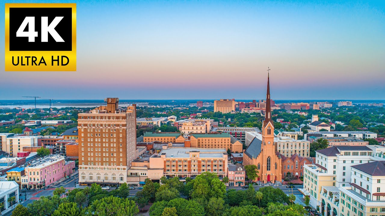 Beautiful Charleston, SC: Cinematic Cityscape 🇺🇸 4K HDR