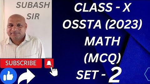 BSE,CLASS-10, MATH, MCQ, SA-2, OSSTA, SET-2, NO(1 to 25 ),2023