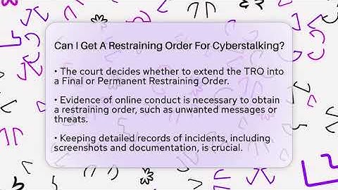 Can I Get A Restraining Order For Cyberstalking? - Everyday-Networking