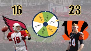 Using A Wheel To Review Random NFL Games From History 