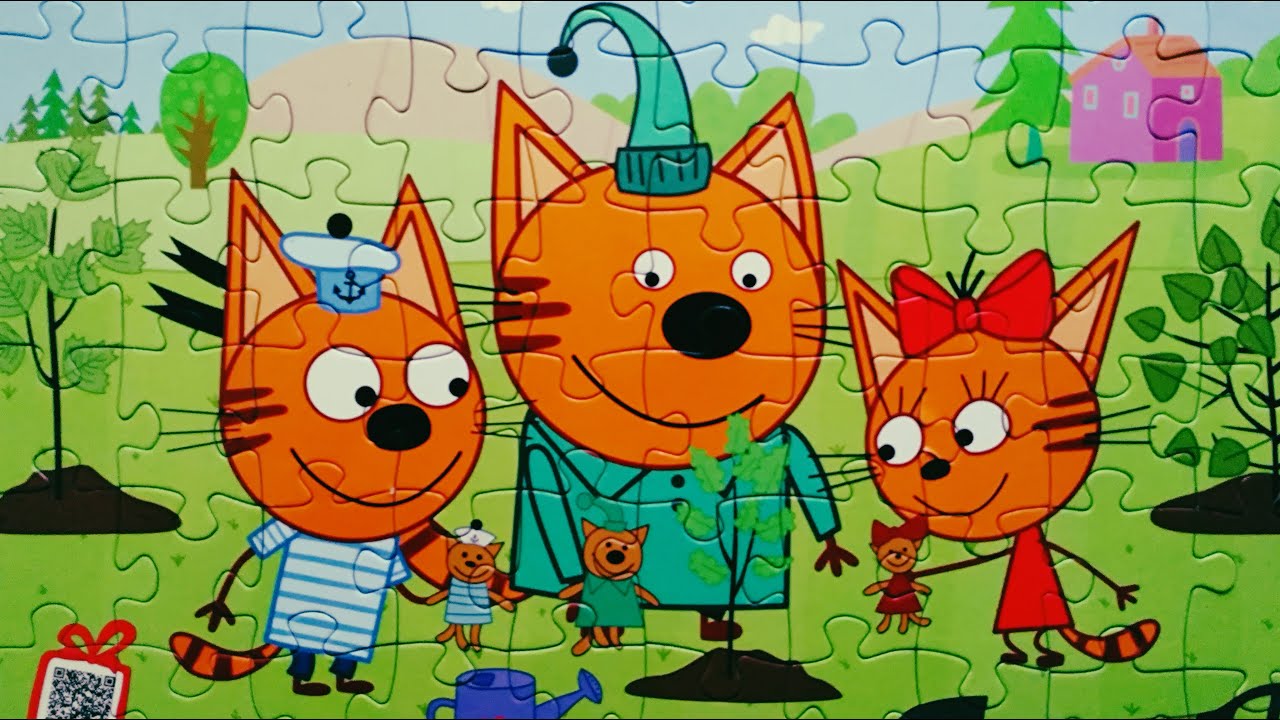 kid-e-cats-cookie-pudding-candy-they-plant-trees-let-s-put-the-puzzle