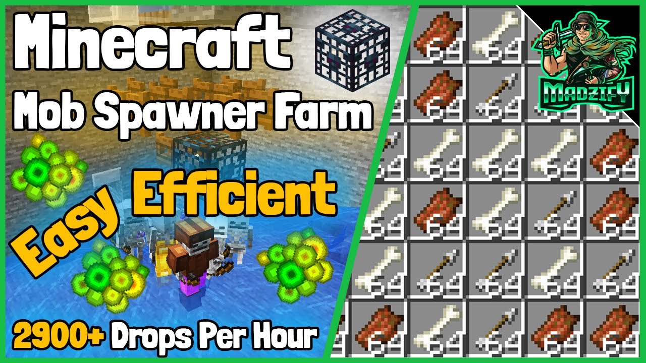 EASY & EFFICIENT Mob Spawner XP Farm Tutorial! Minecraft 1.16.5 (2900