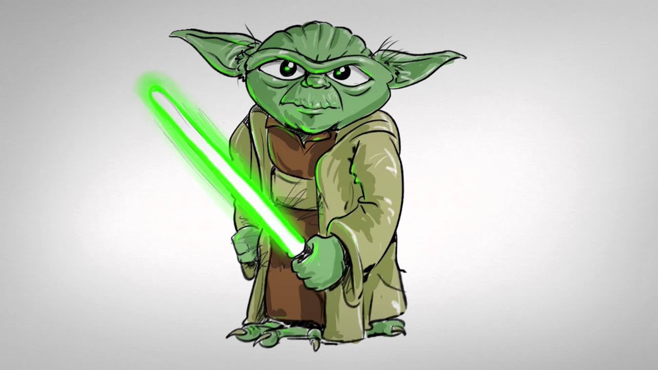 How to draw YODA from Star Wars - YouTube