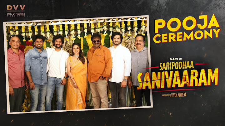 Saripodhaa Sanivaaram Movie Launch Video | Nani | Priyanka Mohan | Vivek Athreya | DVV Movies