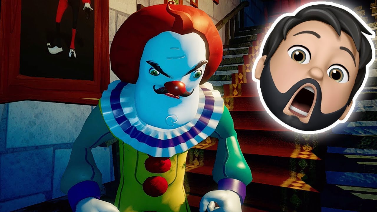 The Neighbor Is A Horrifying Clown Secret Neighbor W Dantdm Thnxcya Hello Neighbor - dantdm playing hello neighbor in roblox