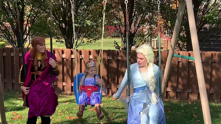 Swinging with Anna and Elsa- Olivia