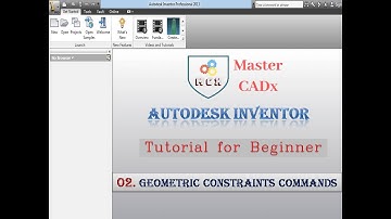Autodesk Inventor for Beginner -Tutorial 03 - Geometric Constraints Commands