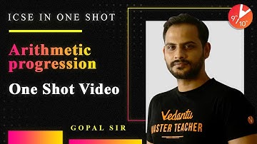 Arithmetic Progression in One Shot | ICSE Class 10 Maths | BoardExam 2021 | Vedantu Class 9 and 10