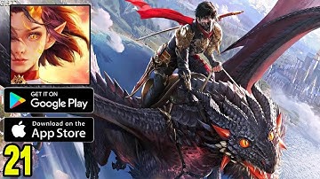 Best MMORPG Mobile Online Multiplayer Open World Like Wow Dragonborn Knight Android ios Gameplay #21