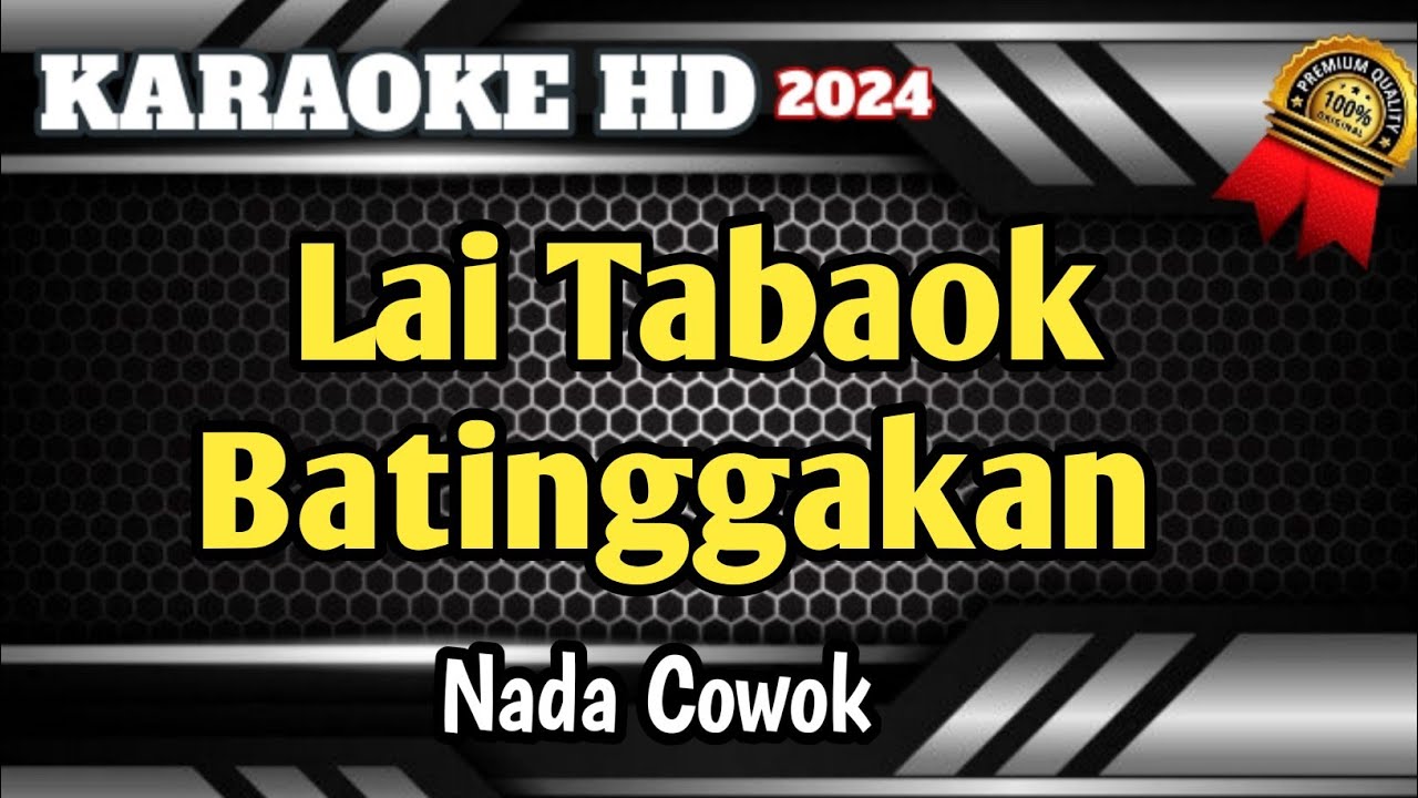 LAI TABAO BATINGGAKAN || Karaoke Minang Remix Nada Pria Terbaru HD
