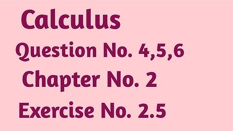 Calculus Exercise 2.5 Question No. 4,5,6 || How to solve nth order derivative
