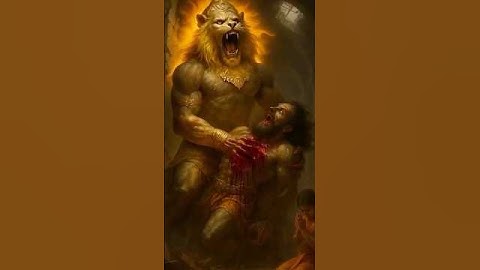 Roar of Narasimha😱#shorts #narasimha #god #vishnu #youtubeshorts #sanatandharma #pov #song #story