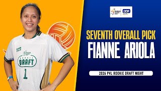 No. 7 pick Fianne Ariola | 2026 PVL Rookie Draft