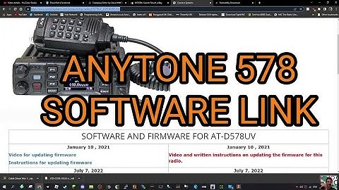 Anytone 578 software links