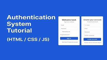 Authentication System Tutorial Part 2 | Modern CSS Styling & JavaScript Form Validation