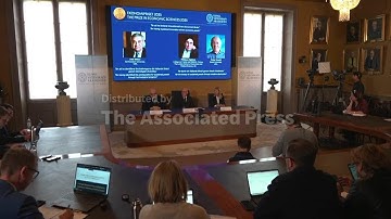 Nobel economics prize goes to 3 researchers for explaining innovation-driven economic growth
