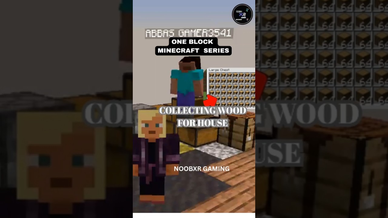 part:- 4 Collecting wood for house in minecraft one block || #minecraft #oneblock
