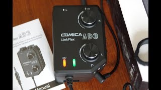 New Comica Ad3 Mic Pre-Amp Mixer Unboxing And Audio Quality Review