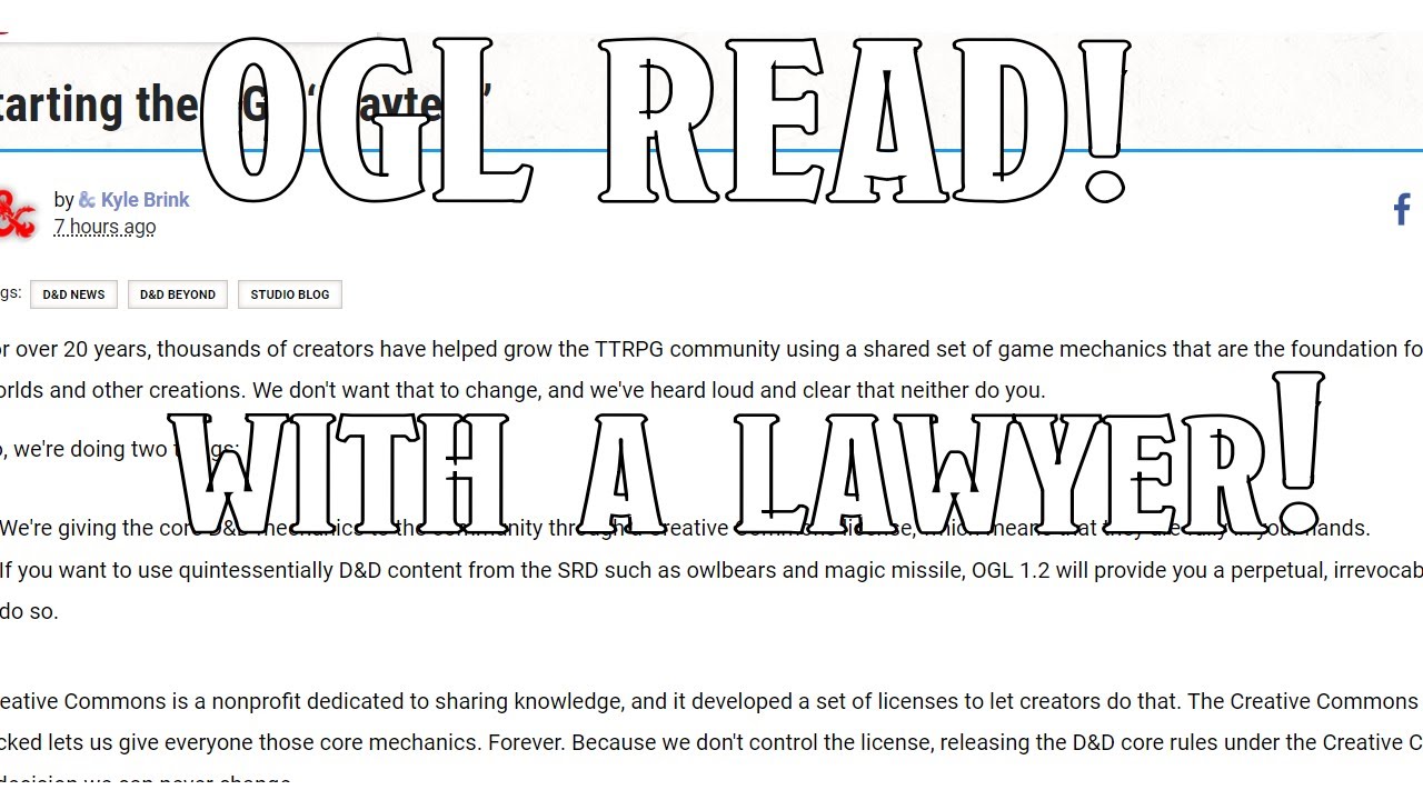 OGL Read Through With My Lawyer Friend Nerd Immersion YouTube Ogl read through with my lawyer friend nerd immersion youtube