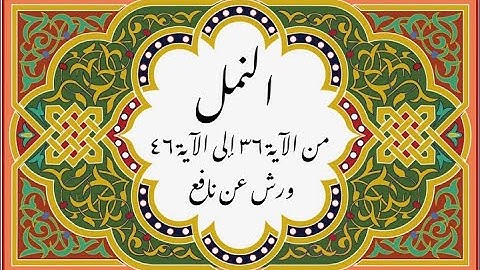 المصحف التعليمي المجزء _ ورش بالقصر _سورة النمل من الآية 36 إلى الآية 46