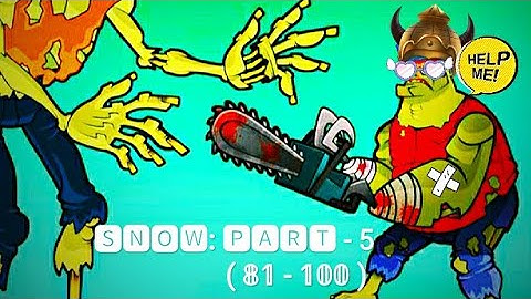 Gameplay of stupid zombies 2: Day 81 to Day 100 of Snow chapter