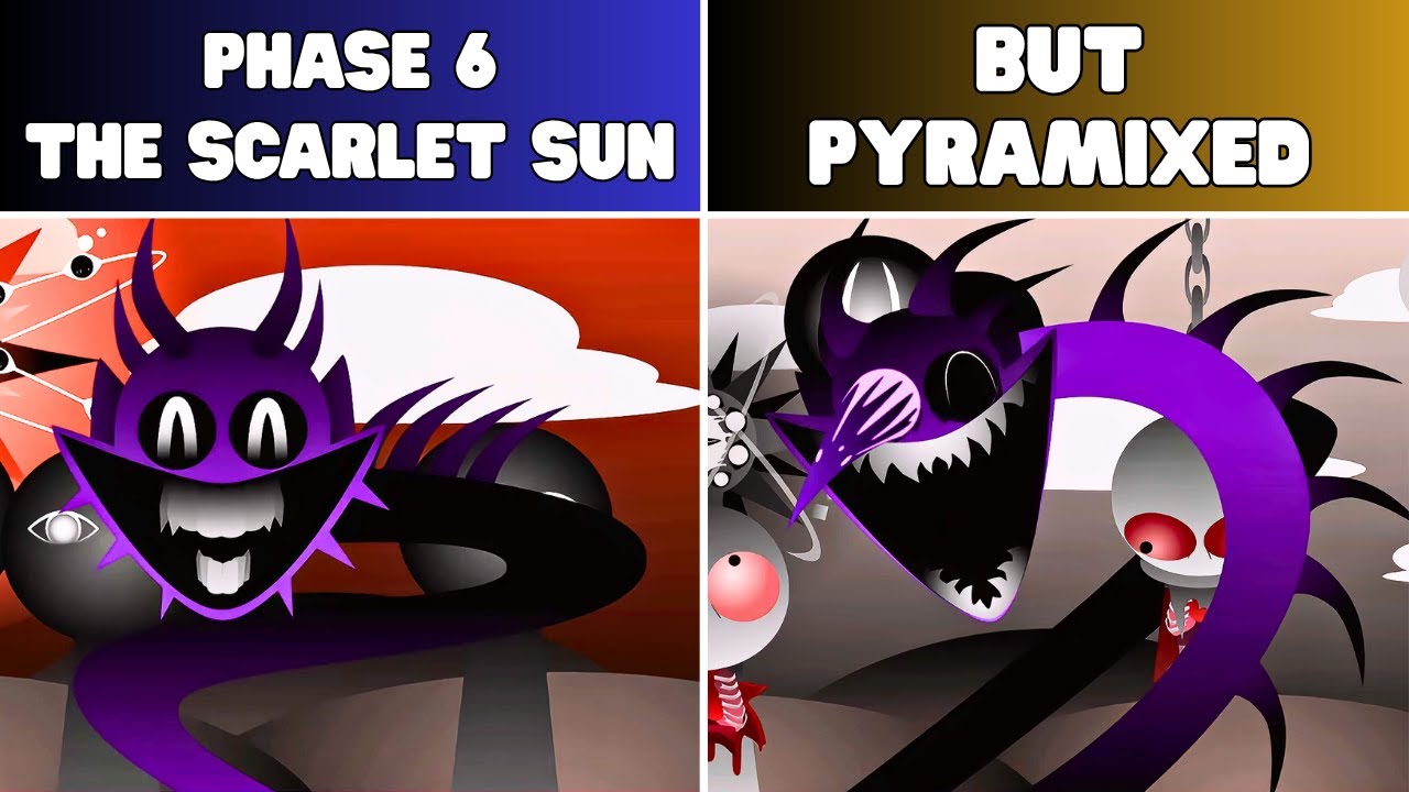 Incredibox Sprunki Phase 6 The Scarlet Sun Original Vs Pyramixed 