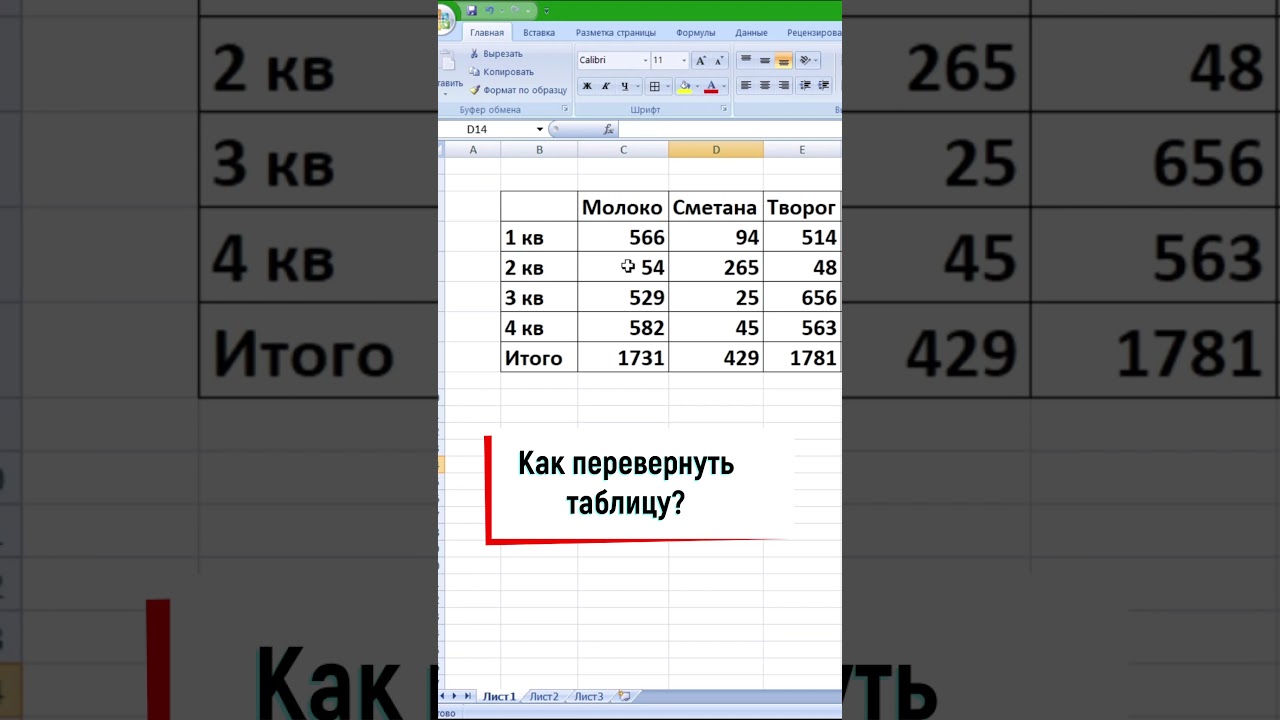 Эксель Лайфхаки Транспонировать Microsoft Excel 
