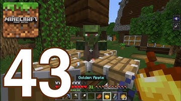 Minecraft: Pocket Edition Part 43 - Gameplay Walkthrough - Cure Zombie Villager (Android,iOS)