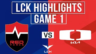 NS vs DK Highlights Game 1 | LCK 2024 Spring | NongShim REDFORCE vs Dplus KIA