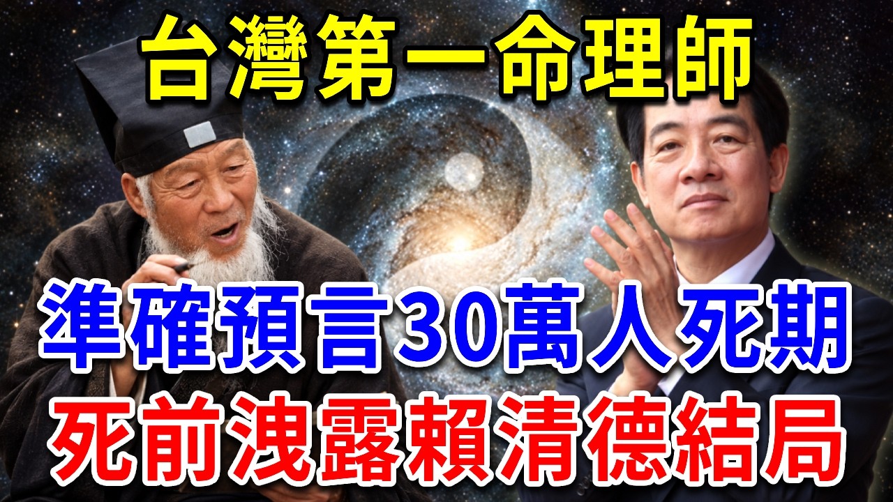 出大事了！台灣第一命理師，準確預言30萬人死期，臨終前洩露3位領導人的命運，1位已經死亡！賴清德結局令人唏噓…#台灣第一命理師 #命理預言 #柳相士 #台灣預言 #賴清德命運 #領導人命運 #民雄命理 縮圖