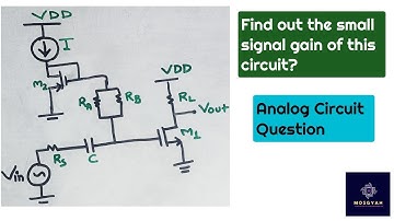 Find Small Signal Gain of Analog Circuit | Small Signal Voltage Gain | Analog Electronics