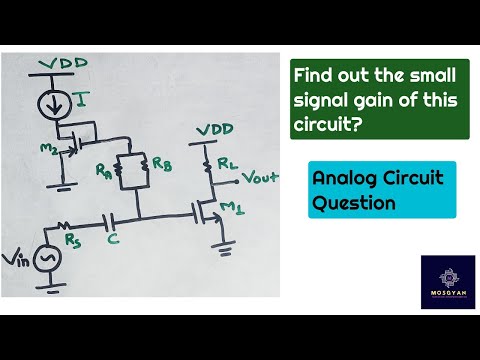 Find Small Signal Gain of Analog Circuit | Small Signal Voltage Gain | Analog Electronics
